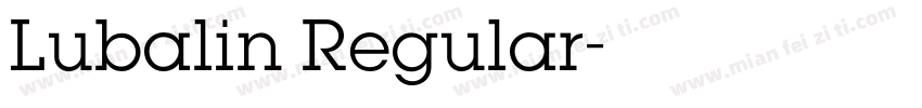 Lubalin Regular字体转换